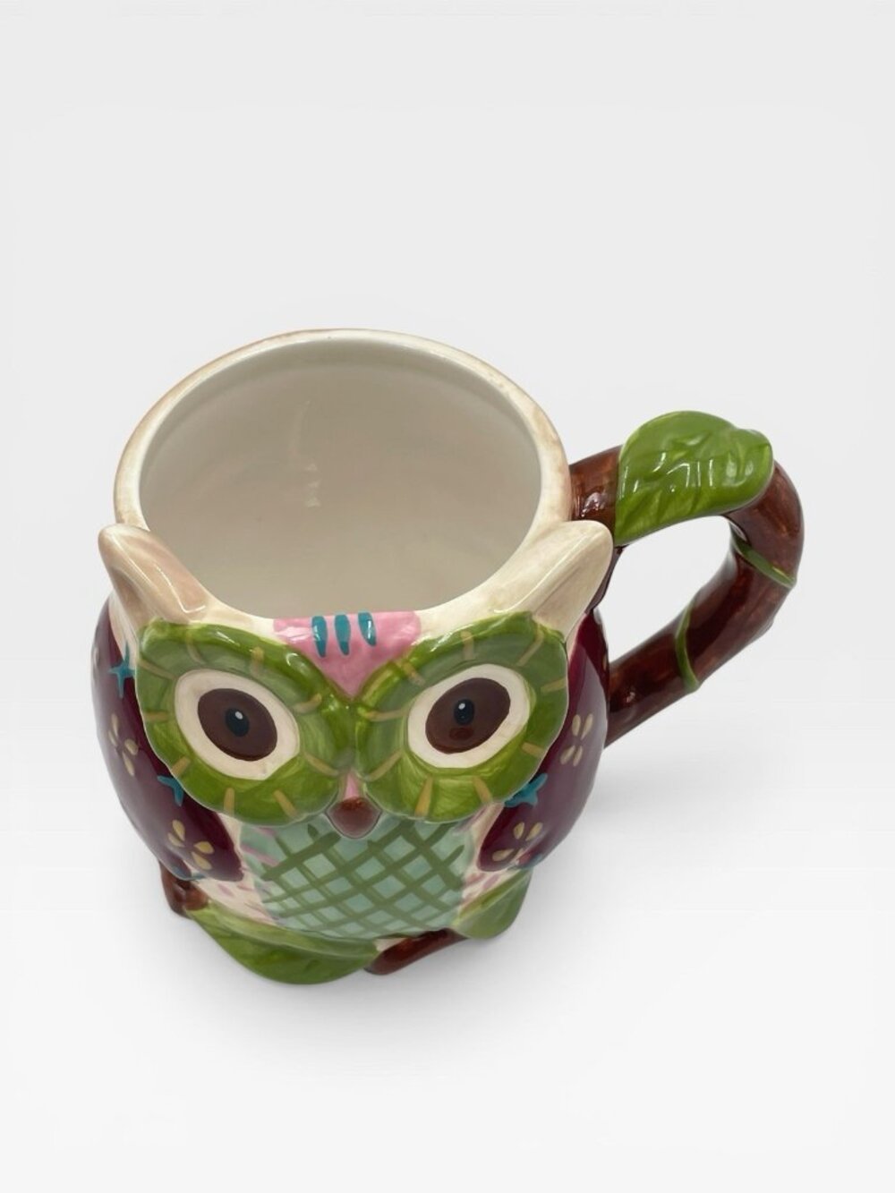 Pier 1 Owl Mug 24oz Vintage Handpainted - Picture 7 of 8